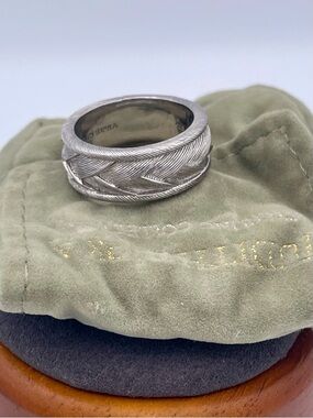 Judith Ripka Sterling Silver 925 Chunky Cable Band Ring Thailand Size 8 QVC Era